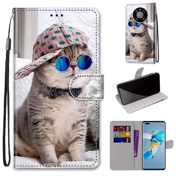 Coloured Drawing Cross Texture Horizontal Flip PU Leather Case with Holder & Card Slots & Wallet & Lanyard, For Motorola Moto G8 Power, For Motorola Moto G 5G Plus, For Huawei Mate 40 Pro, For LG Stylo 7 5G