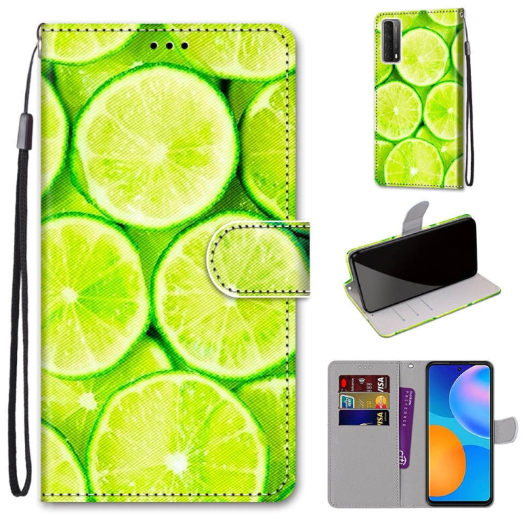 Coloured Drawing Cross Texture Horizontal Flip PU Leather Case with Holder & Card Slots & Wallet & Lanyard, For OPPO A52 / A92 / A72, For Alcatel 1L (2021), For Xiaomi Redmi 9 Power / Note 9 4G, For Huawei P smart 2021 / Y7a