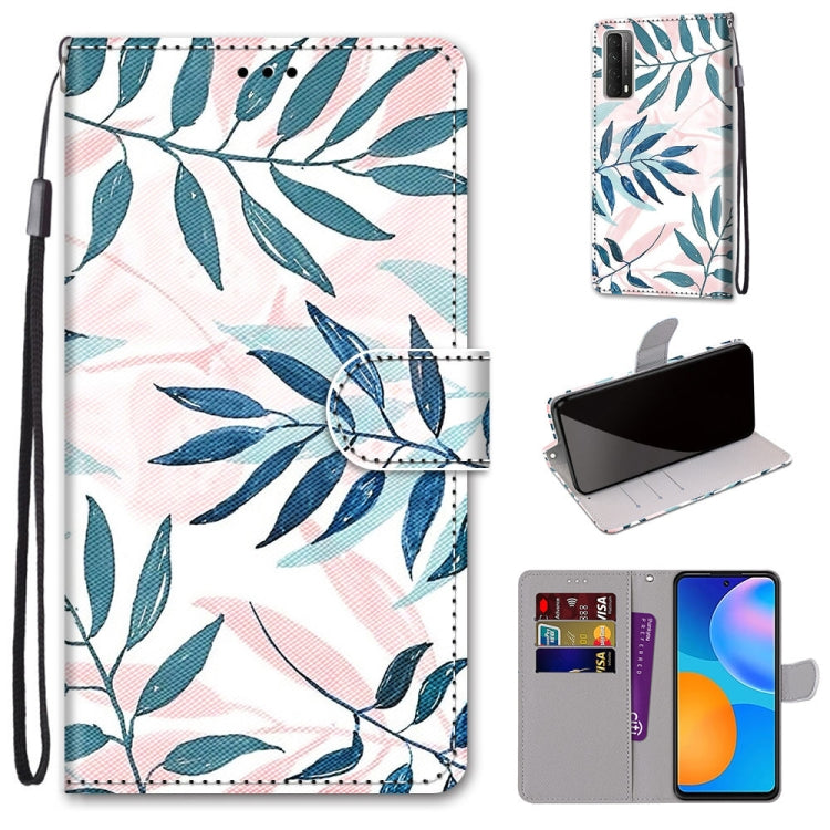 Coloured Drawing Cross Texture Horizontal Flip PU Leather Case with Holder & Card Slots & Wallet & Lanyard, For OPPO A52 / A92 / A72, For Alcatel 1L (2021), For Xiaomi Redmi 9 Power / Note 9 4G, For Huawei P smart 2021 / Y7a