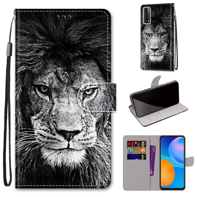 Coloured Drawing Cross Texture Horizontal Flip PU Leather Case with Holder & Card Slots & Wallet & Lanyard, For OPPO A52 / A92 / A72, For Alcatel 1L (2021), For Xiaomi Redmi 9 Power / Note 9 4G, For Huawei P smart 2021 / Y7a