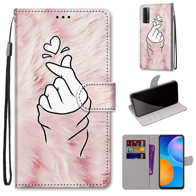 Coloured Drawing Cross Texture Horizontal Flip PU Leather Case with Holder & Card Slots & Wallet & Lanyard, For OPPO A52 / A92 / A72, For Alcatel 1L (2021), For Xiaomi Redmi 9 Power / Note 9 4G, For Huawei P smart 2021 / Y7a
