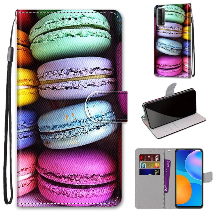 Coloured Drawing Cross Texture Horizontal Flip PU Leather Case with Holder & Card Slots & Wallet & Lanyard, For OPPO A52 / A92 / A72, For Alcatel 1L (2021), For Xiaomi Redmi 9 Power / Note 9 4G, For Huawei P smart 2021 / Y7a