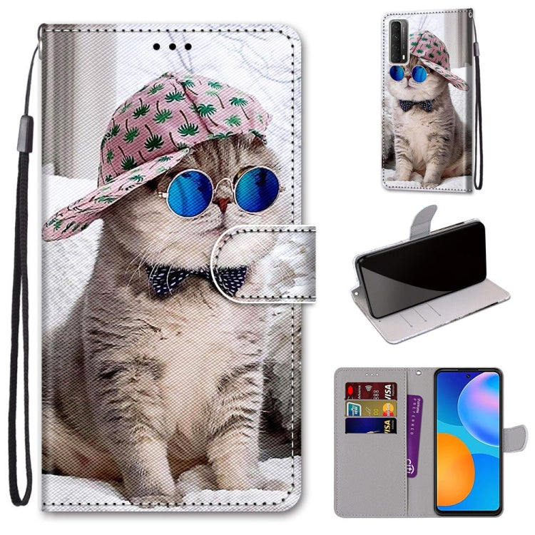 Coloured Drawing Cross Texture Horizontal Flip PU Leather Case with Holder & Card Slots & Wallet & Lanyard, For OPPO A52 / A92 / A72, For Alcatel 1L (2021), For Xiaomi Redmi 9 Power / Note 9 4G, For Huawei P smart 2021 / Y7a