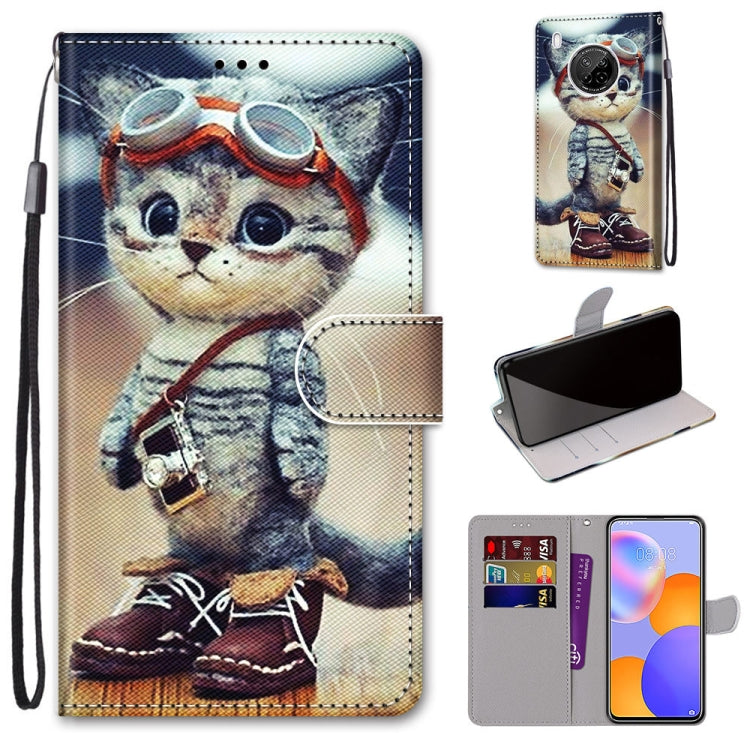 Coloured Drawing Cross Texture Horizontal Flip PU Leather Case with Holder & Card Slots & Wallet & Lanyard, For Huawei Y9a, For Honor 10X Lite, For Nokia 2.4, For Nokia 3.4