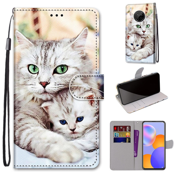 Coloured Drawing Cross Texture Horizontal Flip PU Leather Case with Holder & Card Slots & Wallet & Lanyard, For Huawei Y9a, For Honor 10X Lite, For Nokia 2.4, For Nokia 3.4