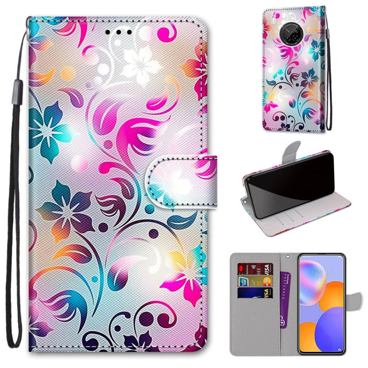 Coloured Drawing Cross Texture Horizontal Flip PU Leather Case with Holder & Card Slots & Wallet & Lanyard, For Huawei Y9a, For Honor 10X Lite, For Nokia 2.4, For Nokia 3.4