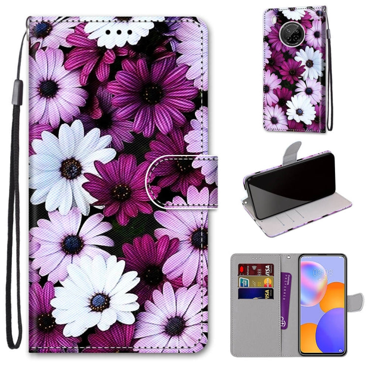 Coloured Drawing Cross Texture Horizontal Flip PU Leather Case with Holder & Card Slots & Wallet & Lanyard, For Huawei Y9a, For Honor 10X Lite, For Nokia 2.4, For Nokia 3.4