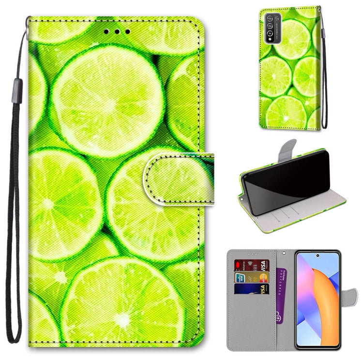 Coloured Drawing Cross Texture Horizontal Flip PU Leather Case with Holder & Card Slots & Wallet & Lanyard, For Huawei Y9a, For Honor 10X Lite, For Nokia 2.4, For Nokia 3.4