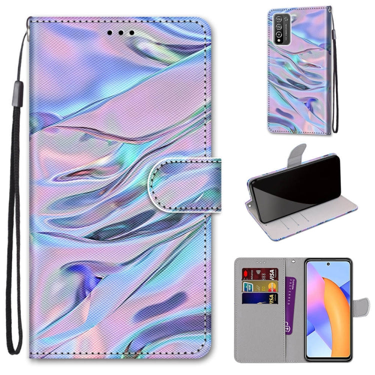 Coloured Drawing Cross Texture Horizontal Flip PU Leather Case with Holder & Card Slots & Wallet & Lanyard, For Huawei Y9a, For Honor 10X Lite, For Nokia 2.4, For Nokia 3.4