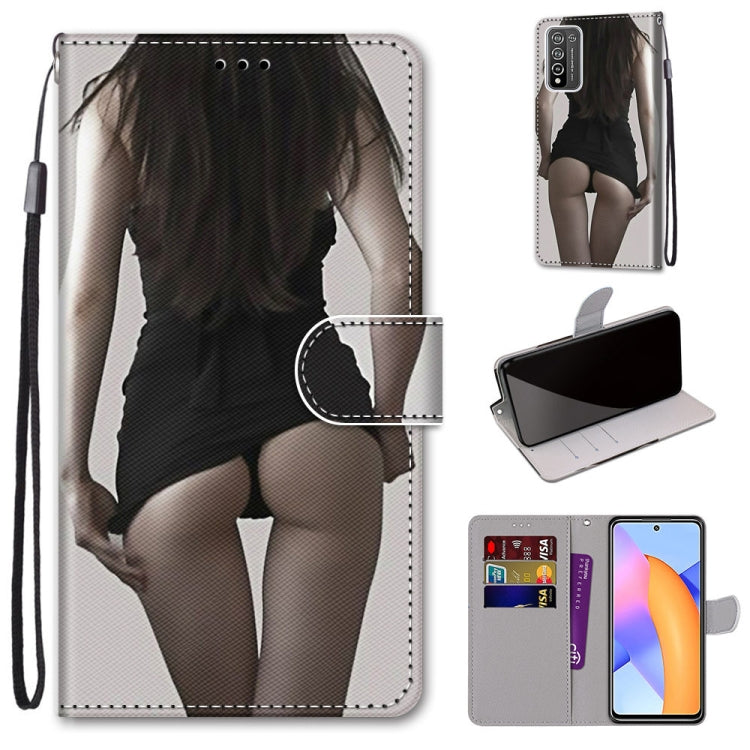 Coloured Drawing Cross Texture Horizontal Flip PU Leather Case with Holder & Card Slots & Wallet & Lanyard, For Huawei Y9a, For Honor 10X Lite, For Nokia 2.4, For Nokia 3.4