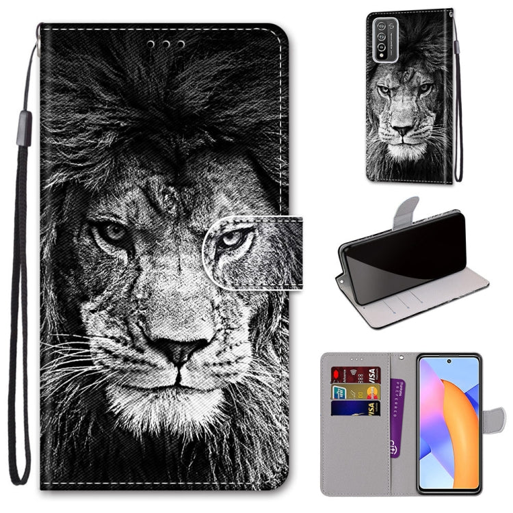 Coloured Drawing Cross Texture Horizontal Flip PU Leather Case with Holder & Card Slots & Wallet & Lanyard, For Huawei Y9a, For Honor 10X Lite, For Nokia 2.4, For Nokia 3.4