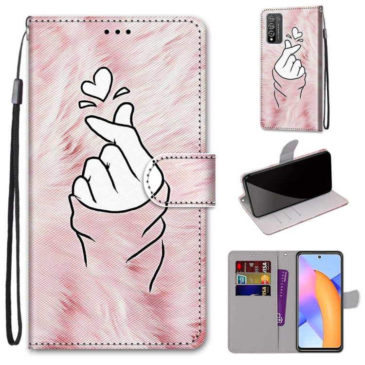 Coloured Drawing Cross Texture Horizontal Flip PU Leather Case with Holder & Card Slots & Wallet & Lanyard, For Huawei Y9a, For Honor 10X Lite, For Nokia 2.4, For Nokia 3.4