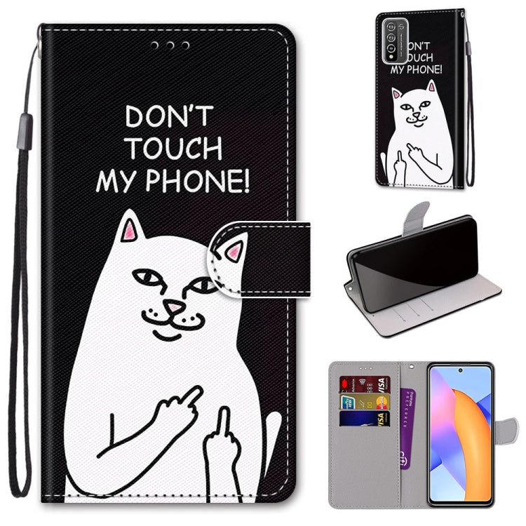Coloured Drawing Cross Texture Horizontal Flip PU Leather Case with Holder & Card Slots & Wallet & Lanyard, For Huawei Y9a, For Honor 10X Lite, For Nokia 2.4, For Nokia 3.4