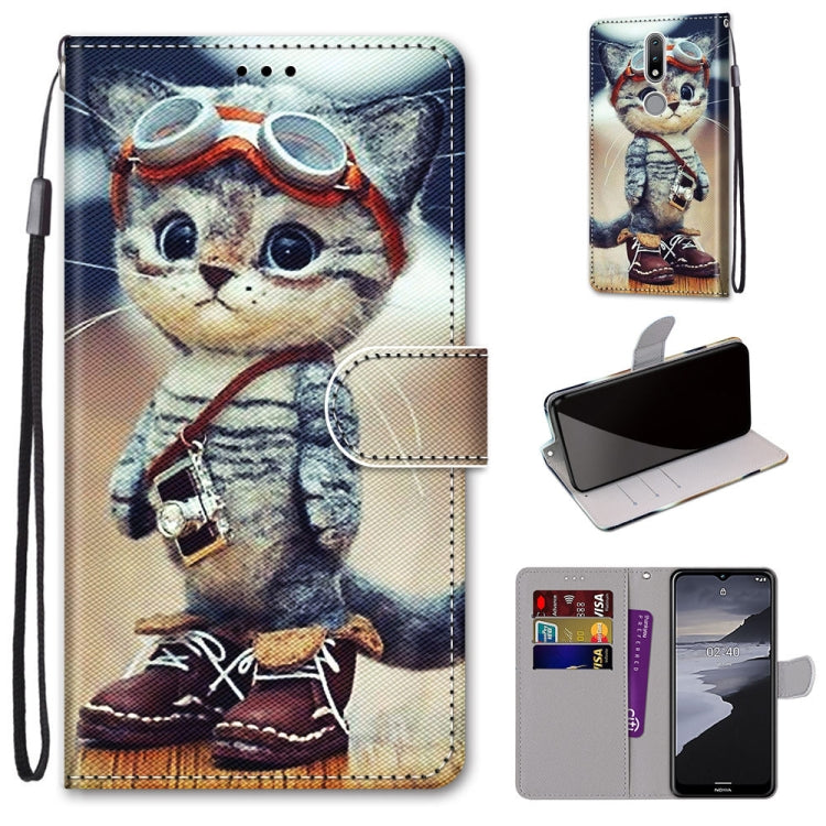 Coloured Drawing Cross Texture Horizontal Flip PU Leather Case with Holder & Card Slots & Wallet & Lanyard, For Huawei Y9a, For Honor 10X Lite, For Nokia 2.4, For Nokia 3.4