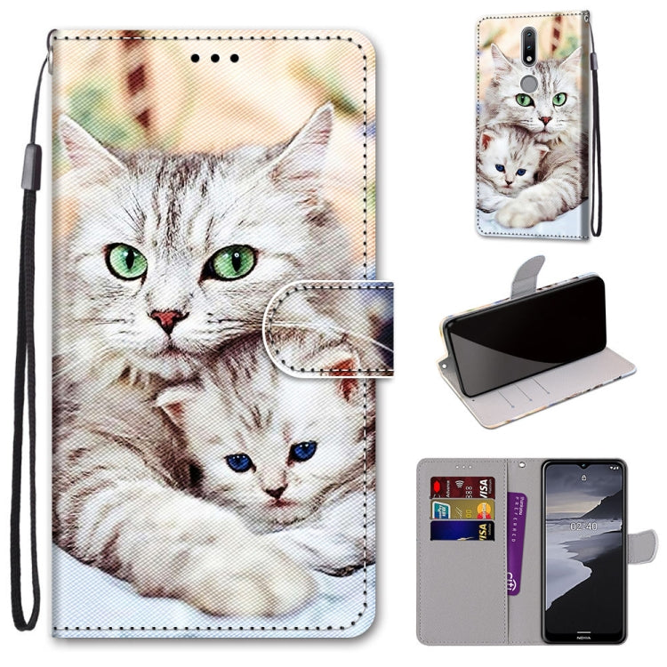 Coloured Drawing Cross Texture Horizontal Flip PU Leather Case with Holder & Card Slots & Wallet & Lanyard, For Huawei Y9a, For Honor 10X Lite, For Nokia 2.4, For Nokia 3.4