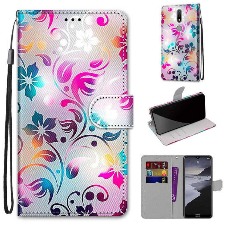 Coloured Drawing Cross Texture Horizontal Flip PU Leather Case with Holder & Card Slots & Wallet & Lanyard, For Huawei Y9a, For Honor 10X Lite, For Nokia 2.4, For Nokia 3.4