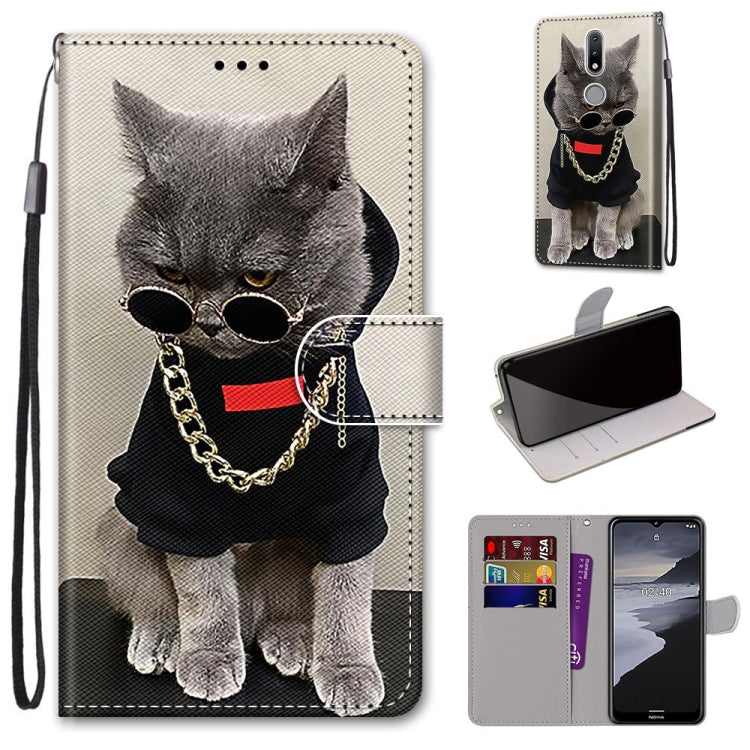 Coloured Drawing Cross Texture Horizontal Flip PU Leather Case with Holder & Card Slots & Wallet & Lanyard, For Huawei Y9a, For Honor 10X Lite, For Nokia 2.4, For Nokia 3.4