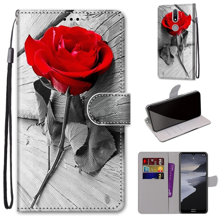 Coloured Drawing Cross Texture Horizontal Flip PU Leather Case with Holder & Card Slots & Wallet & Lanyard, For Huawei Y9a, For Honor 10X Lite, For Nokia 2.4, For Nokia 3.4