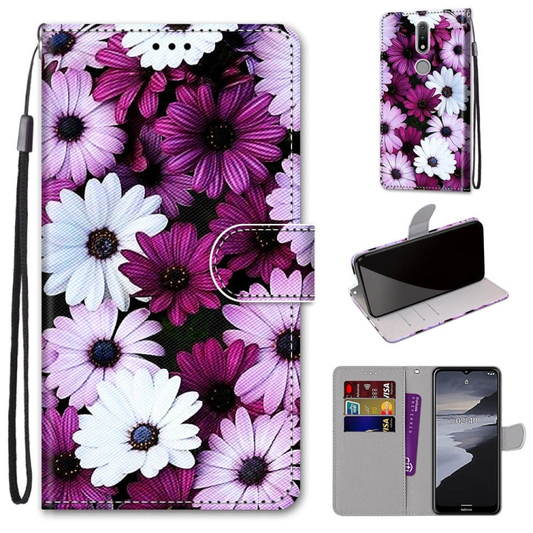 Coloured Drawing Cross Texture Horizontal Flip PU Leather Case with Holder & Card Slots & Wallet & Lanyard, For Huawei Y9a, For Honor 10X Lite, For Nokia 2.4, For Nokia 3.4