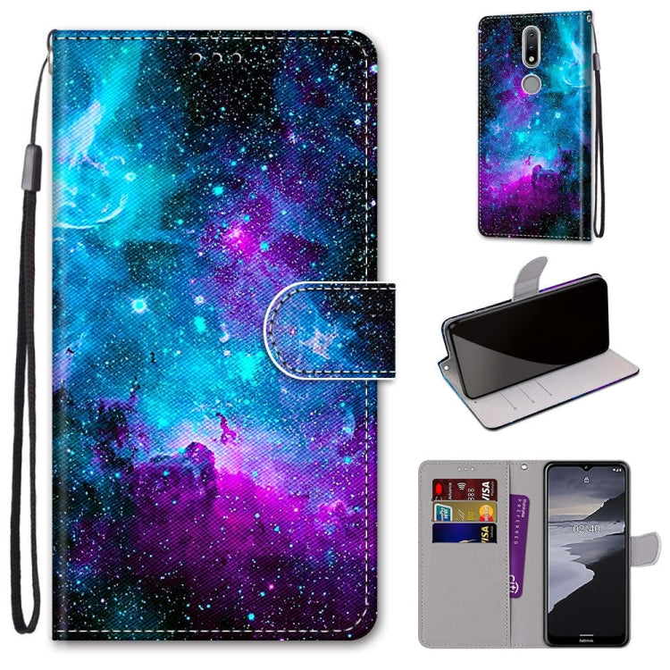 Coloured Drawing Cross Texture Horizontal Flip PU Leather Case with Holder & Card Slots & Wallet & Lanyard, For Huawei Y9a, For Honor 10X Lite, For Nokia 2.4, For Nokia 3.4