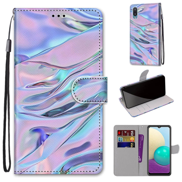 Coloured Drawing Cross Texture Horizontal Flip PU Leather Case with Holder & Card Slots & Wallet & Lanyard, For Samsung Galaxy A02 / M02, For Samsung Galaxy A02s / M02s, For Samsung Galaxy A12 / M12, For Samsung Galaxy A32 5G
