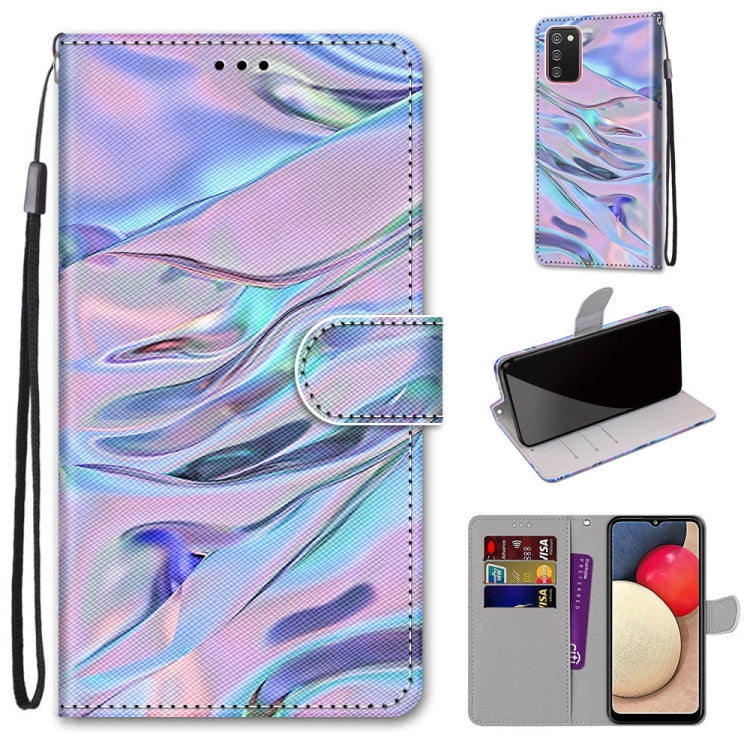 Coloured Drawing Cross Texture Horizontal Flip PU Leather Case with Holder & Card Slots & Wallet & Lanyard, For Samsung Galaxy A02 / M02, For Samsung Galaxy A02s / M02s, For Samsung Galaxy A12 / M12, For Samsung Galaxy A32 5G