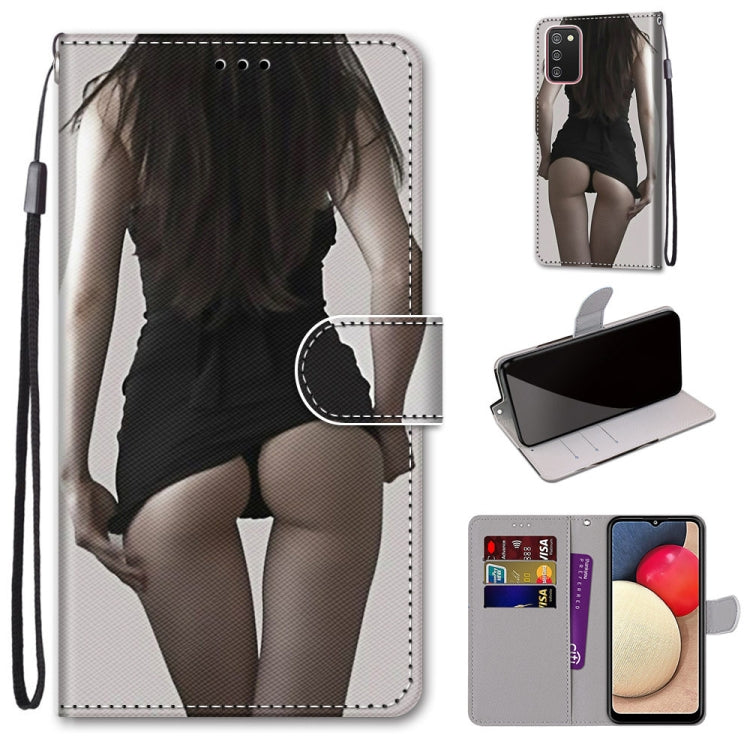 Coloured Drawing Cross Texture Horizontal Flip PU Leather Case with Holder & Card Slots & Wallet & Lanyard, For Samsung Galaxy A02 / M02, For Samsung Galaxy A02s / M02s, For Samsung Galaxy A12 / M12, For Samsung Galaxy A32 5G