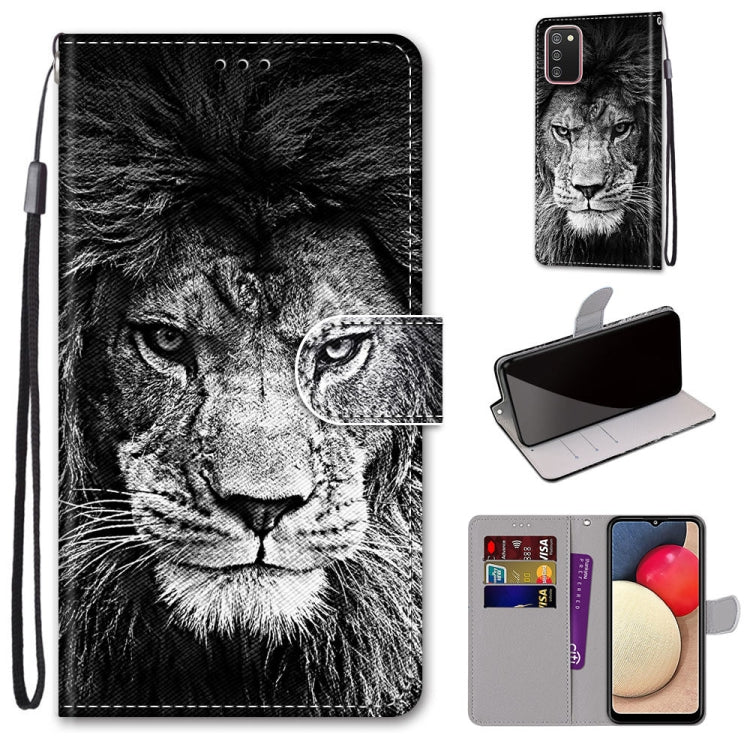 Coloured Drawing Cross Texture Horizontal Flip PU Leather Case with Holder & Card Slots & Wallet & Lanyard, For Samsung Galaxy A02 / M02, For Samsung Galaxy A02s / M02s, For Samsung Galaxy A12 / M12, For Samsung Galaxy A32 5G