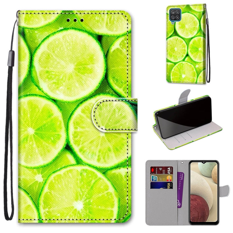 Coloured Drawing Cross Texture Horizontal Flip PU Leather Case with Holder & Card Slots & Wallet & Lanyard, For Samsung Galaxy A02 / M02, For Samsung Galaxy A02s / M02s, For Samsung Galaxy A12 / M12, For Samsung Galaxy A32 5G