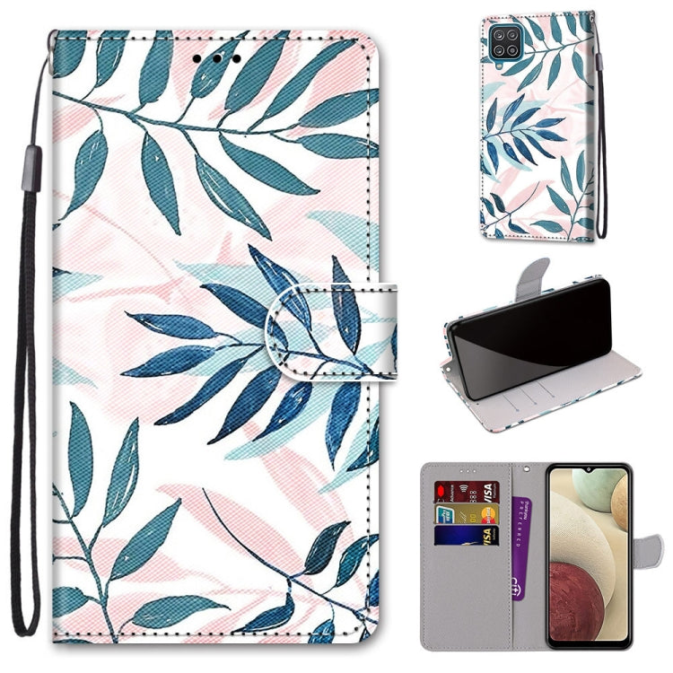 Coloured Drawing Cross Texture Horizontal Flip PU Leather Case with Holder & Card Slots & Wallet & Lanyard, For Samsung Galaxy A02 / M02, For Samsung Galaxy A02s / M02s, For Samsung Galaxy A12 / M12, For Samsung Galaxy A32 5G