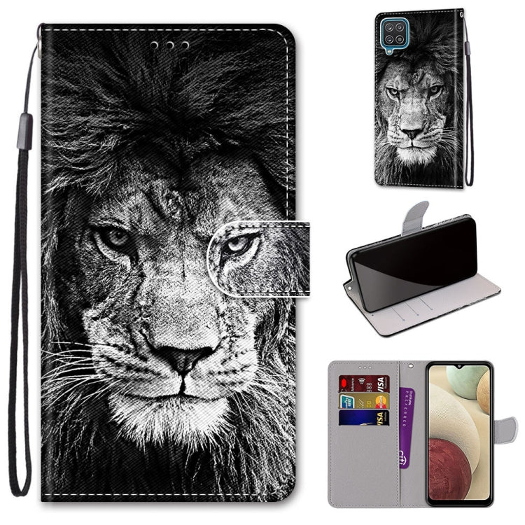 Coloured Drawing Cross Texture Horizontal Flip PU Leather Case with Holder & Card Slots & Wallet & Lanyard, For Samsung Galaxy A02 / M02, For Samsung Galaxy A02s / M02s, For Samsung Galaxy A12 / M12, For Samsung Galaxy A32 5G