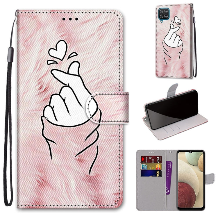 Coloured Drawing Cross Texture Horizontal Flip PU Leather Case with Holder & Card Slots & Wallet & Lanyard, For Samsung Galaxy A02 / M02, For Samsung Galaxy A02s / M02s, For Samsung Galaxy A12 / M12, For Samsung Galaxy A32 5G