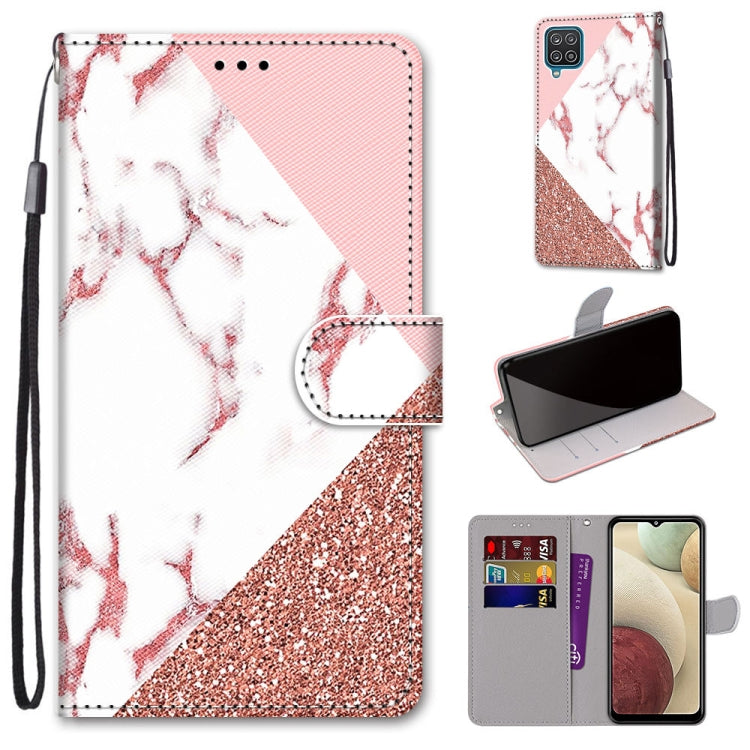 Coloured Drawing Cross Texture Horizontal Flip PU Leather Case with Holder & Card Slots & Wallet & Lanyard, For Samsung Galaxy A02 / M02, For Samsung Galaxy A02s / M02s, For Samsung Galaxy A12 / M12, For Samsung Galaxy A32 5G