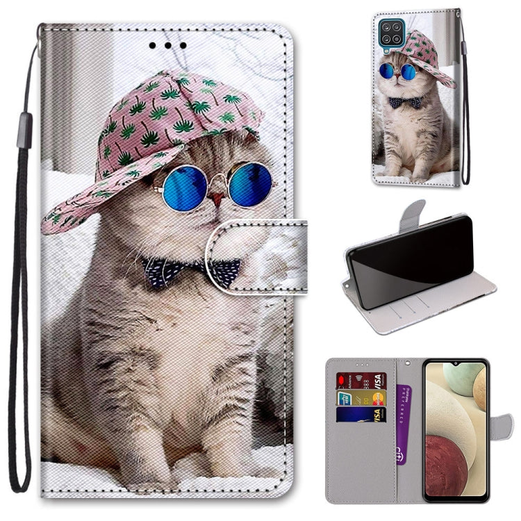 Coloured Drawing Cross Texture Horizontal Flip PU Leather Case with Holder & Card Slots & Wallet & Lanyard, For Samsung Galaxy A02 / M02, For Samsung Galaxy A02s / M02s, For Samsung Galaxy A12 / M12, For Samsung Galaxy A32 5G