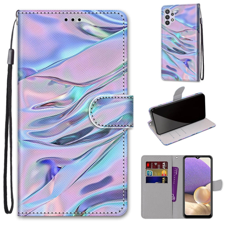 Coloured Drawing Cross Texture Horizontal Flip PU Leather Case with Holder & Card Slots & Wallet & Lanyard, For Samsung Galaxy A02 / M02, For Samsung Galaxy A02s / M02s, For Samsung Galaxy A12 / M12, For Samsung Galaxy A32 5G