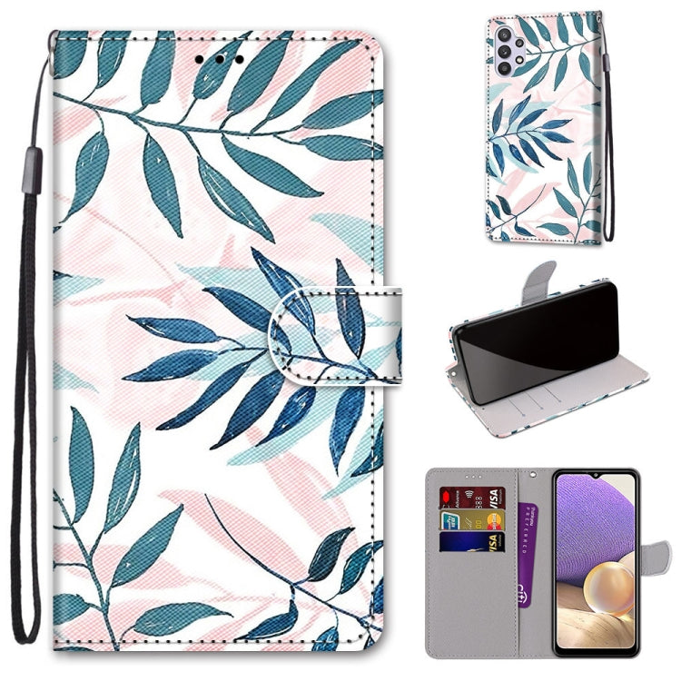 Coloured Drawing Cross Texture Horizontal Flip PU Leather Case with Holder & Card Slots & Wallet & Lanyard, For Samsung Galaxy A02 / M02, For Samsung Galaxy A02s / M02s, For Samsung Galaxy A12 / M12, For Samsung Galaxy A32 5G