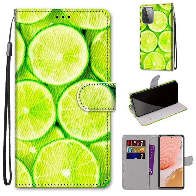 Coloured Drawing Cross Texture Horizontal Flip PU Leather Case with Holder & Card Slots & Wallet & Lanyard, For Samsung Galaxy A52 5G, For Samsung Galaxy A72 5G / 4G, For Xiaomi Poco M3, For Xiaomi Redmi Note 9 5G / Note 9T