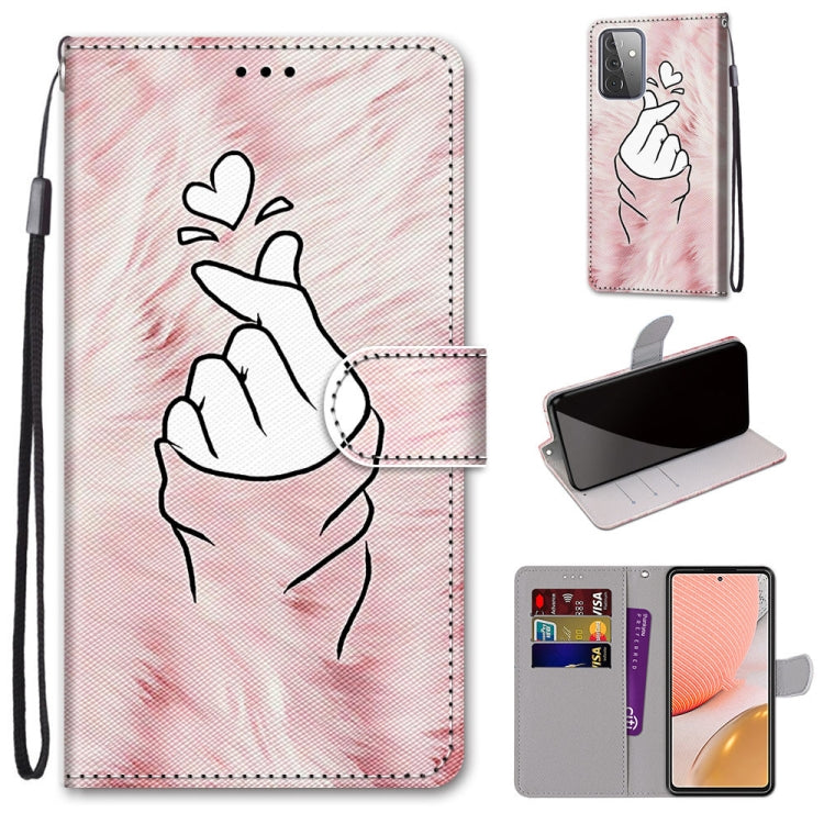 Coloured Drawing Cross Texture Horizontal Flip PU Leather Case with Holder & Card Slots & Wallet & Lanyard, For Samsung Galaxy A52 5G, For Samsung Galaxy A72 5G / 4G, For Xiaomi Poco M3, For Xiaomi Redmi Note 9 5G / Note 9T
