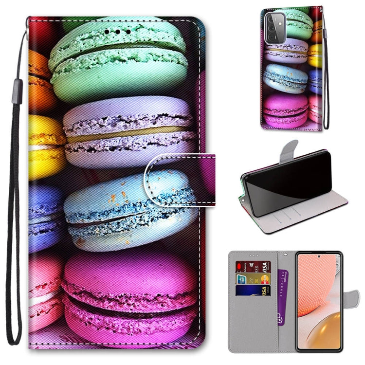 Coloured Drawing Cross Texture Horizontal Flip PU Leather Case with Holder & Card Slots & Wallet & Lanyard, For Samsung Galaxy A52 5G, For Samsung Galaxy A72 5G / 4G, For Xiaomi Poco M3, For Xiaomi Redmi Note 9 5G / Note 9T