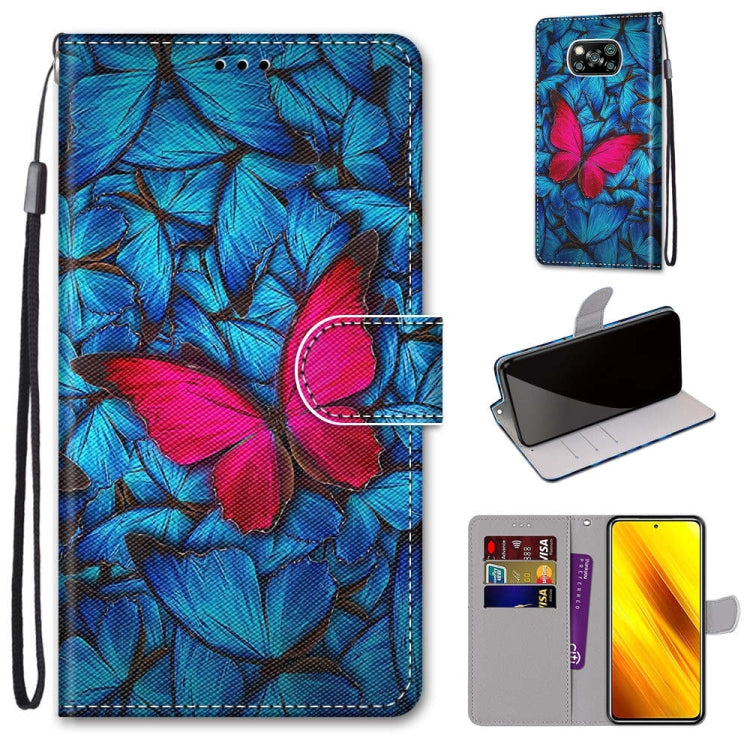 Coloured Drawing Cross Texture Horizontal Flip PU Leather Case with Holder & Card Slots & Wallet & Lanyard, For Xiaomi Poco X3 NPC, For Xiaomi Mi 10T Lite, For Xiaomi Mi 10T Pro / 10T / K30s