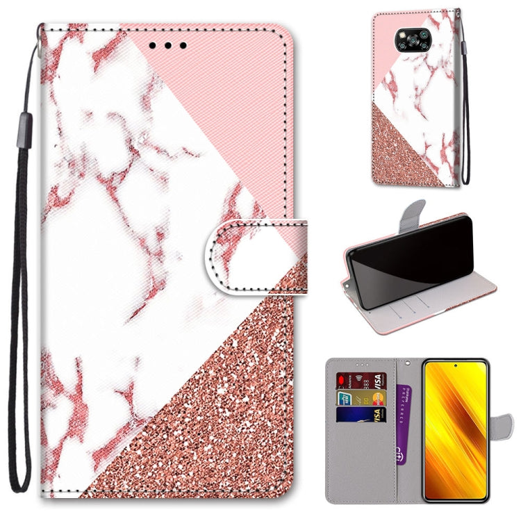 Coloured Drawing Cross Texture Horizontal Flip PU Leather Case with Holder & Card Slots & Wallet & Lanyard, For Xiaomi Poco X3 NPC, For Xiaomi Mi 10T Lite, For Xiaomi Mi 10T Pro / 10T / K30s