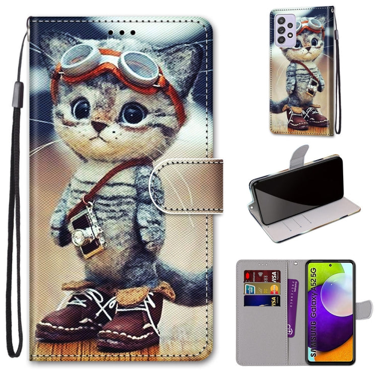 Coloured Drawing Cross Texture Horizontal Flip PU Leather Case with Holder & Card Slots & Wallet & Lanyard, For Samsung Galaxy A52 5G, For Samsung Galaxy A72 5G / 4G, For Xiaomi Poco M3, For Xiaomi Redmi Note 9 5G / Note 9T