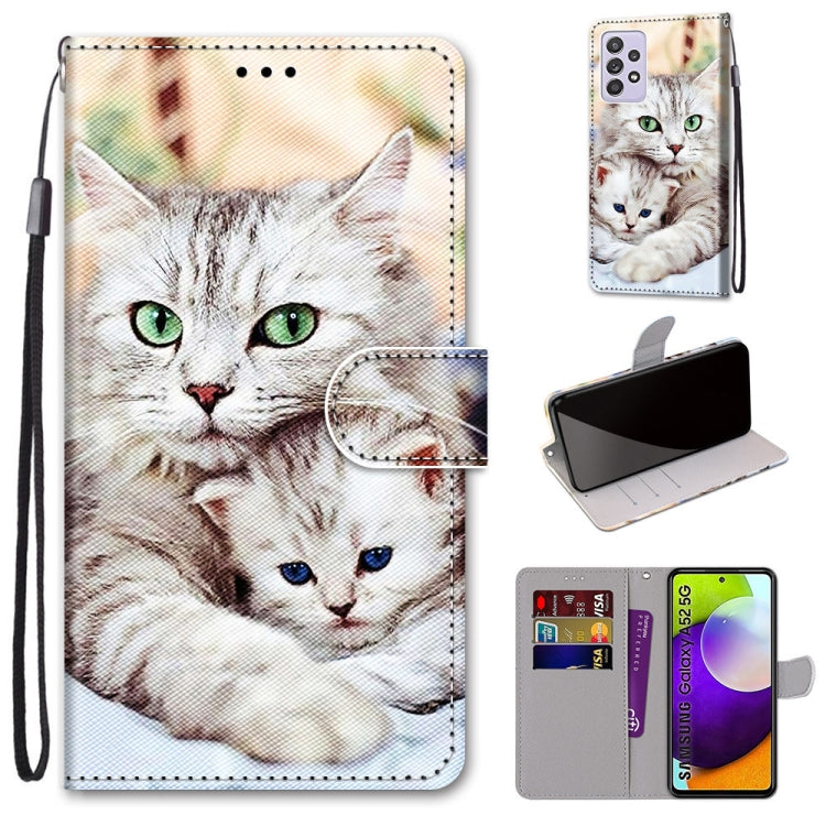 Coloured Drawing Cross Texture Horizontal Flip PU Leather Case with Holder & Card Slots & Wallet & Lanyard, For Samsung Galaxy A52 5G, For Samsung Galaxy A72 5G / 4G, For Xiaomi Poco M3, For Xiaomi Redmi Note 9 5G / Note 9T