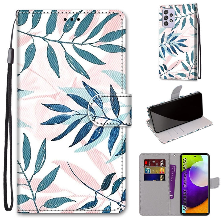 Coloured Drawing Cross Texture Horizontal Flip PU Leather Case with Holder & Card Slots & Wallet & Lanyard, For Samsung Galaxy A52 5G, For Samsung Galaxy A72 5G / 4G, For Xiaomi Poco M3, For Xiaomi Redmi Note 9 5G / Note 9T