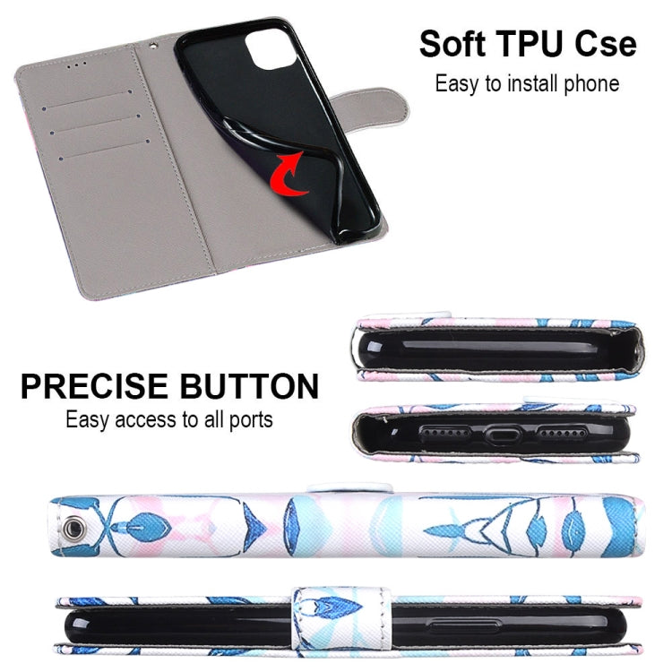 Coloured Drawing Cross Texture Horizontal Flip PU Leather Case with Holder & Card Slots & Wallet & Lanyard, For Samsung Galaxy A52 5G, For Samsung Galaxy A72 5G / 4G, For Xiaomi Poco M3, For Xiaomi Redmi Note 9 5G / Note 9T