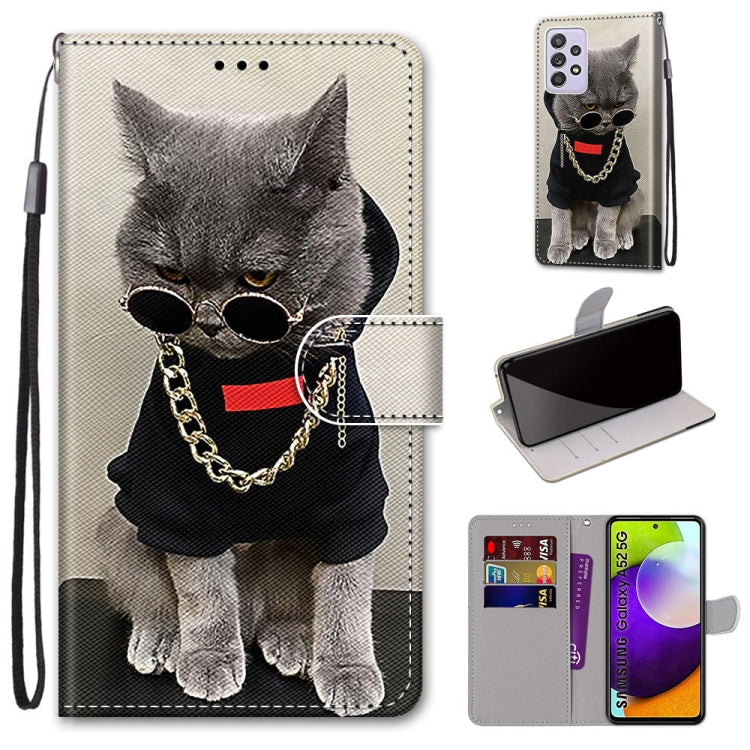 Coloured Drawing Cross Texture Horizontal Flip PU Leather Case with Holder & Card Slots & Wallet & Lanyard, For Samsung Galaxy A52 5G, For Samsung Galaxy A72 5G / 4G, For Xiaomi Poco M3, For Xiaomi Redmi Note 9 5G / Note 9T