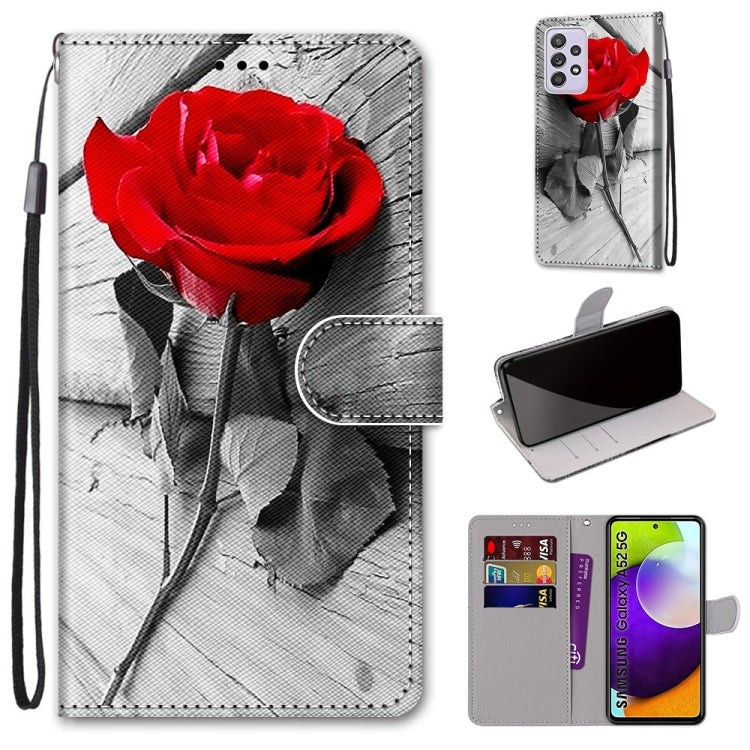 Coloured Drawing Cross Texture Horizontal Flip PU Leather Case with Holder & Card Slots & Wallet & Lanyard, For Samsung Galaxy A52 5G, For Samsung Galaxy A72 5G / 4G, For Xiaomi Poco M3, For Xiaomi Redmi Note 9 5G / Note 9T