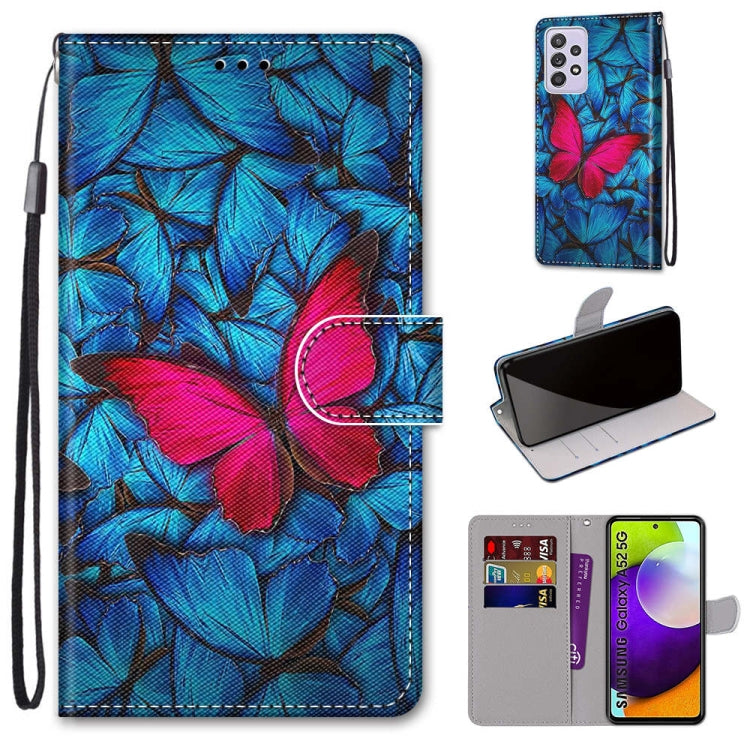 Coloured Drawing Cross Texture Horizontal Flip PU Leather Case with Holder & Card Slots & Wallet & Lanyard, For Samsung Galaxy A52 5G, For Samsung Galaxy A72 5G / 4G, For Xiaomi Poco M3, For Xiaomi Redmi Note 9 5G / Note 9T