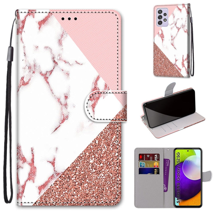 Coloured Drawing Cross Texture Horizontal Flip PU Leather Case with Holder & Card Slots & Wallet & Lanyard, For Samsung Galaxy A52 5G, For Samsung Galaxy A72 5G / 4G, For Xiaomi Poco M3, For Xiaomi Redmi Note 9 5G / Note 9T