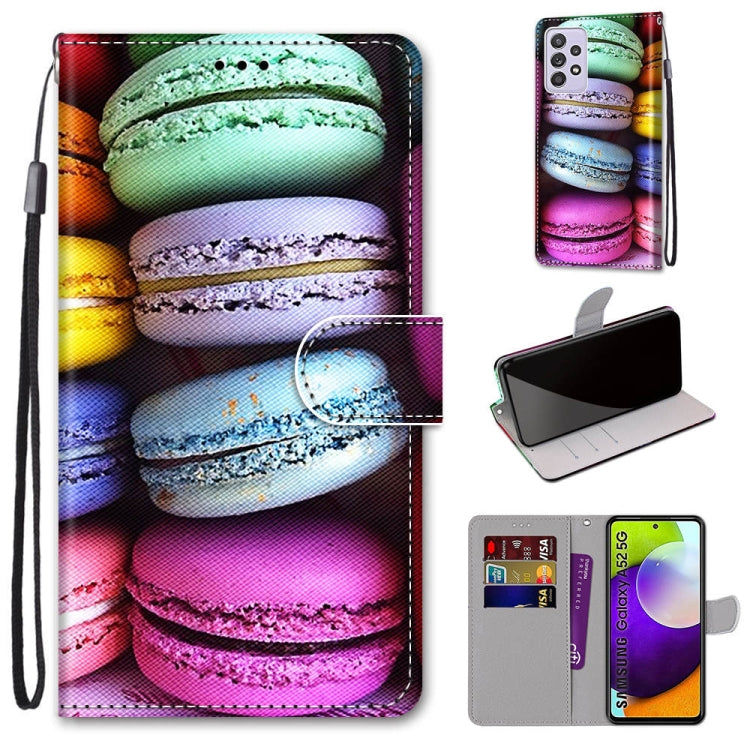 Coloured Drawing Cross Texture Horizontal Flip PU Leather Case with Holder & Card Slots & Wallet & Lanyard, For Samsung Galaxy A52 5G, For Samsung Galaxy A72 5G / 4G, For Xiaomi Poco M3, For Xiaomi Redmi Note 9 5G / Note 9T